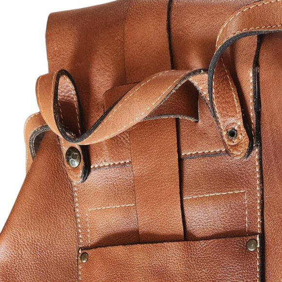 Patricia Nash Vasto Style Italian Leather Drawstring Backpack - Picture 8 of 8